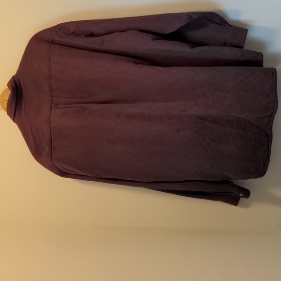 LLBean Men's Size XXL Tall Burgundy Red Button Down Long Sleeve Shirt Shacket - Picture 8 of 10